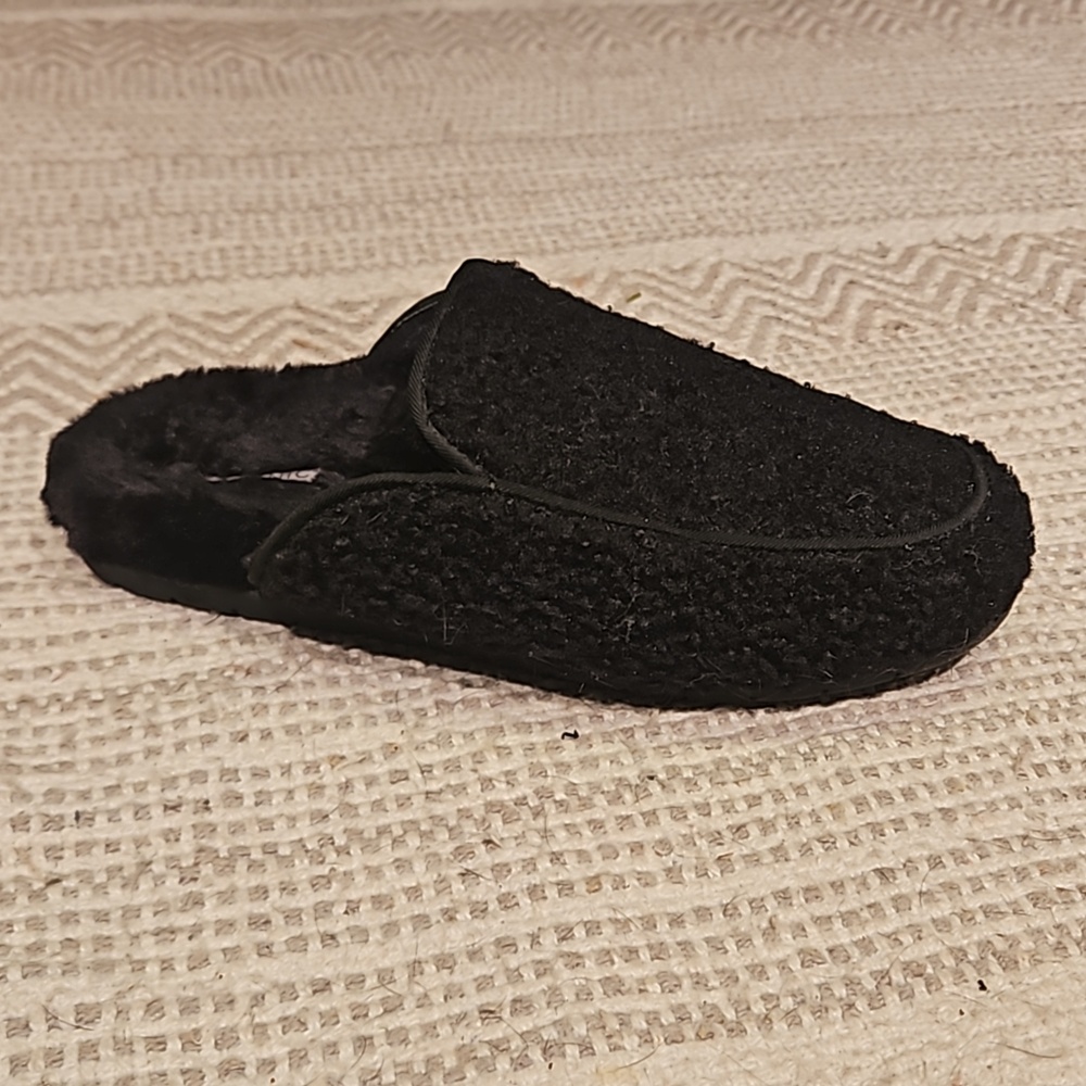 Vionic Karma Caressa Womens 7 Black Mule Slipper Orthotic Supportive.
